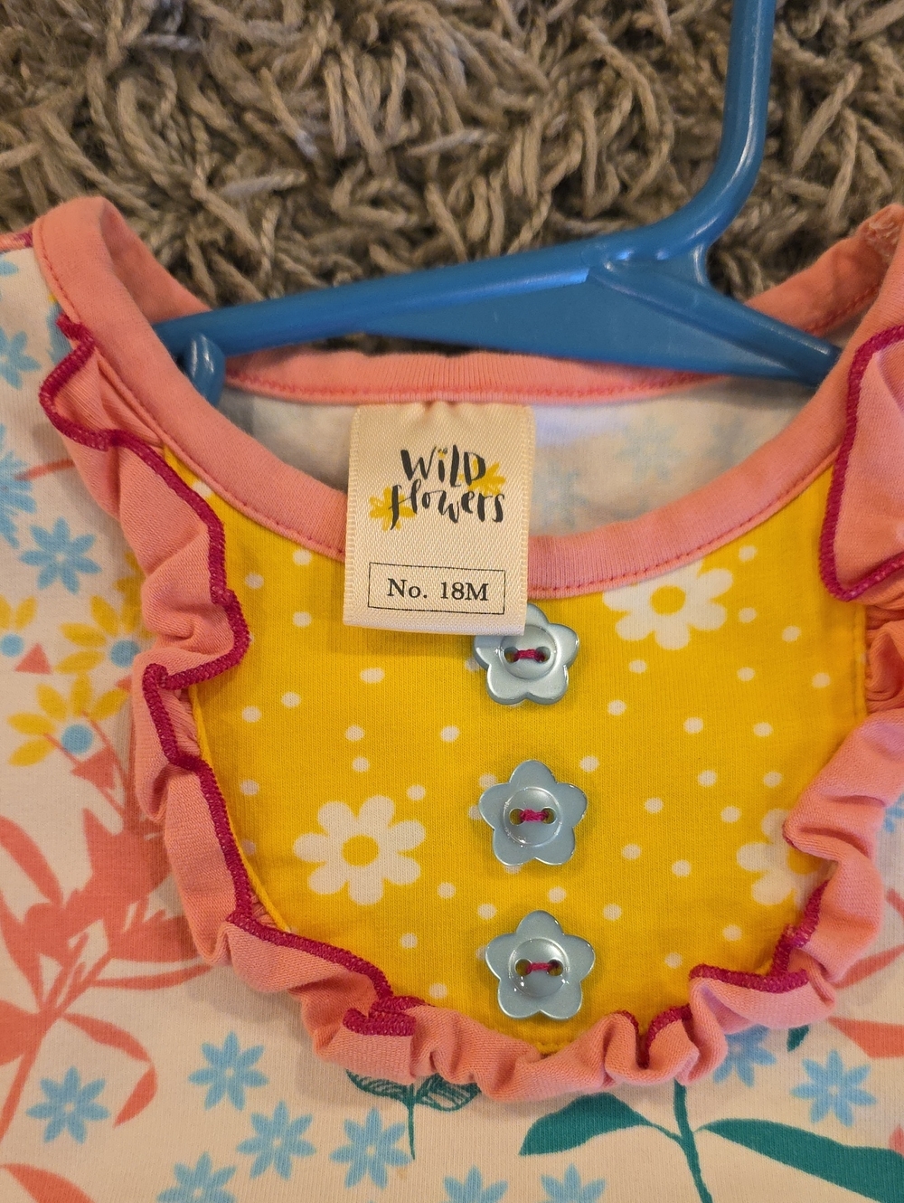Kids Floral Dress Collar